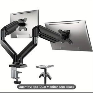 Dual Monitor Arm Stand Black